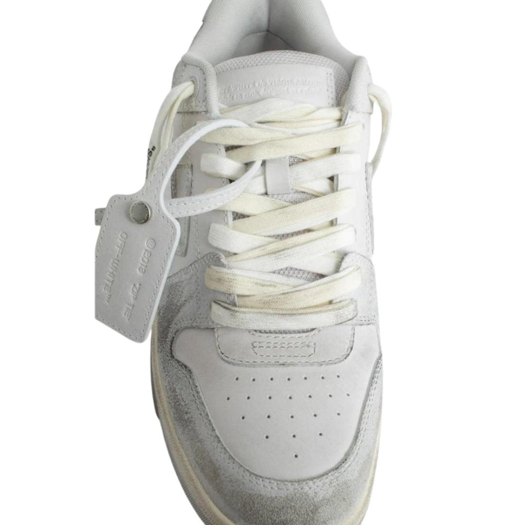 Off-White Out Of Office Vintage Calf Leather White Sneakers UK 10