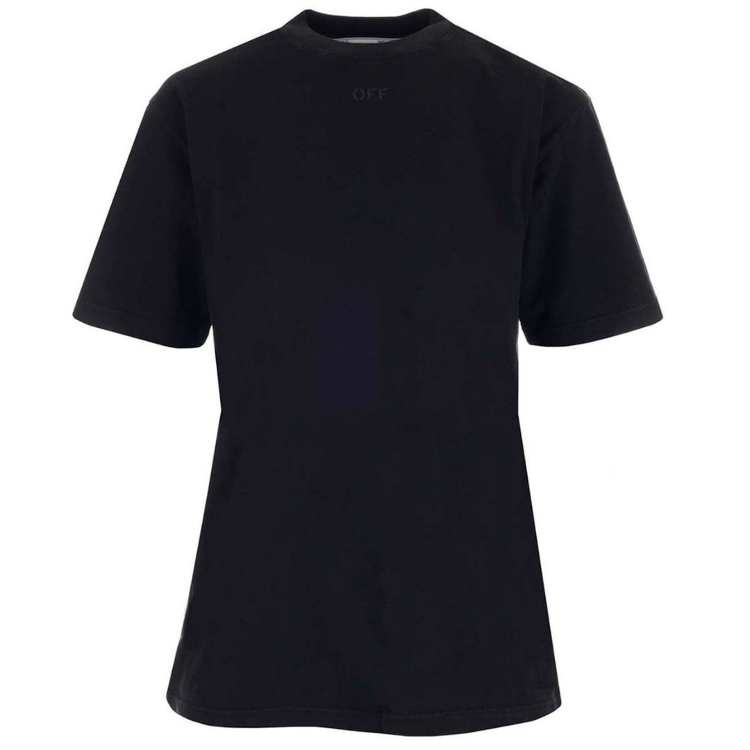 Off-White Rubber Arrow Logo Regular Fit Black T-Shirt S