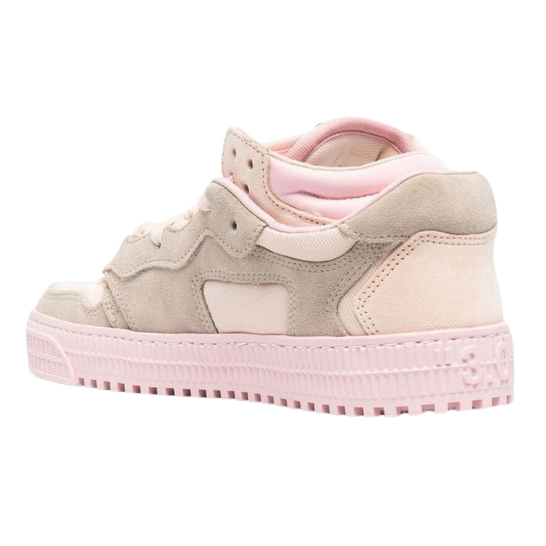 Off-White Floating Arrow Low-Top Pink Leather Sneakers