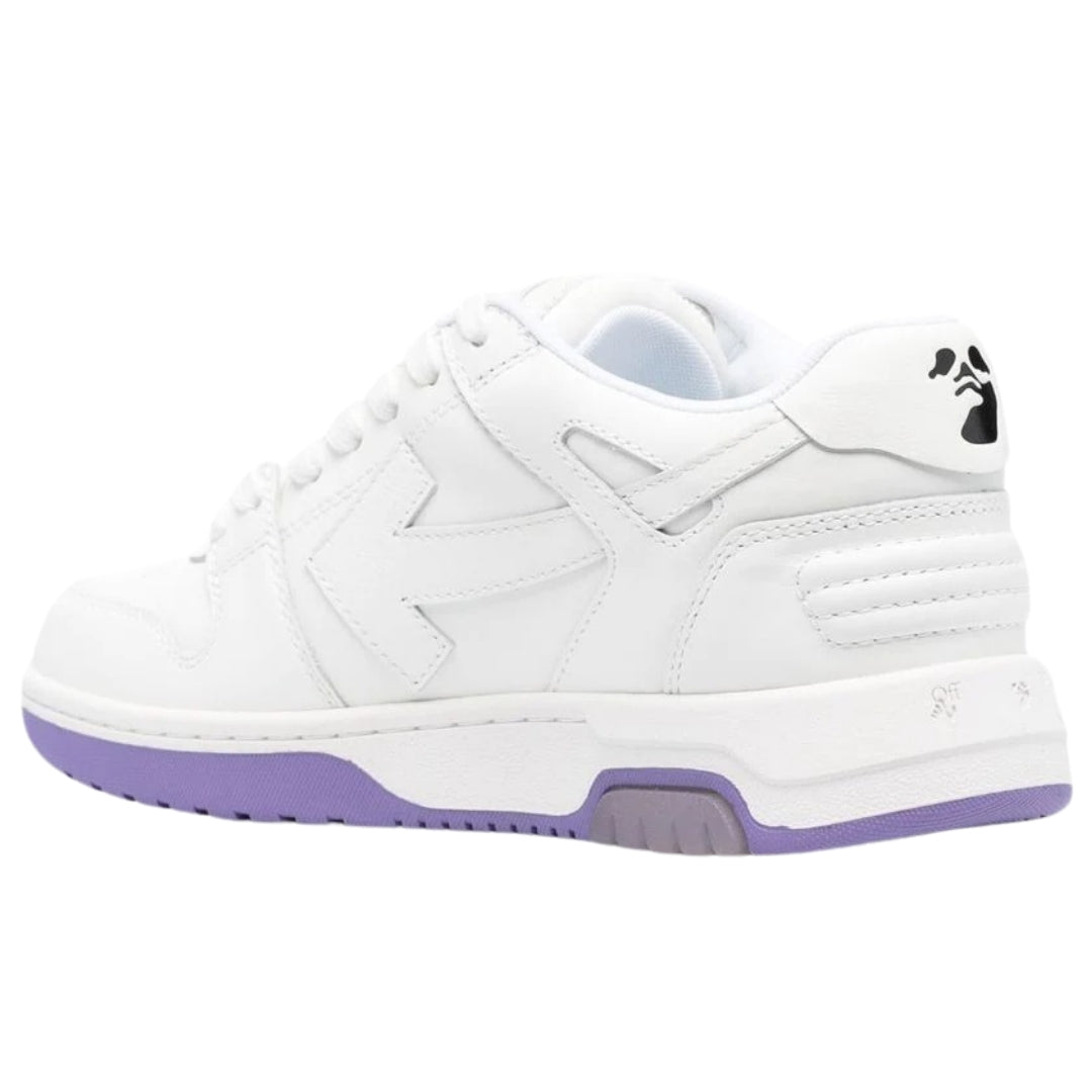 Off-White Out Of Office 'For Walking' Lilac/White Leather Sneakers