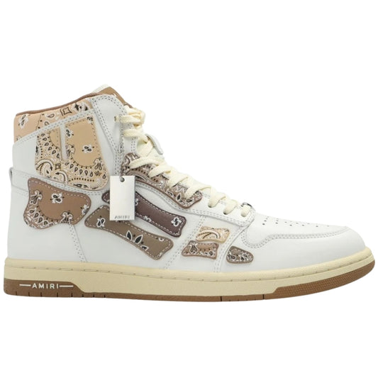 Amiri Bandana Skel Top High Top White Sneakers UK 6