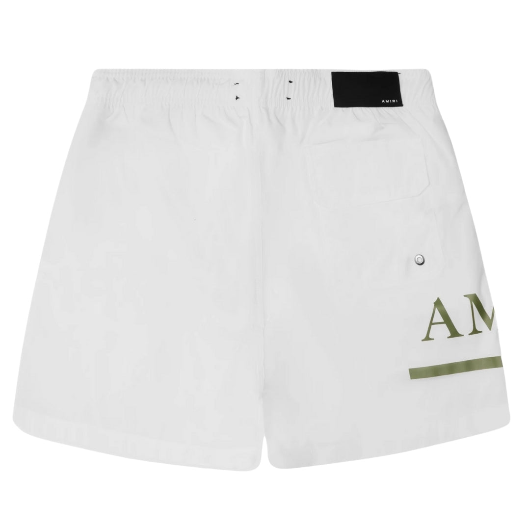 Amiri MA Bar White Swim Shorts S