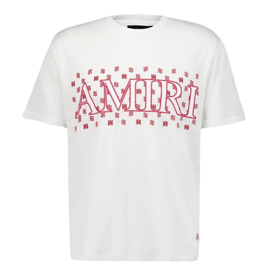 Amiri MA Paisley Logo White T-Shirt XL