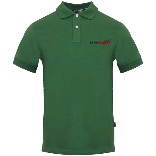 Plein Sport Clawed Sport Logo Green Polo Shirt S