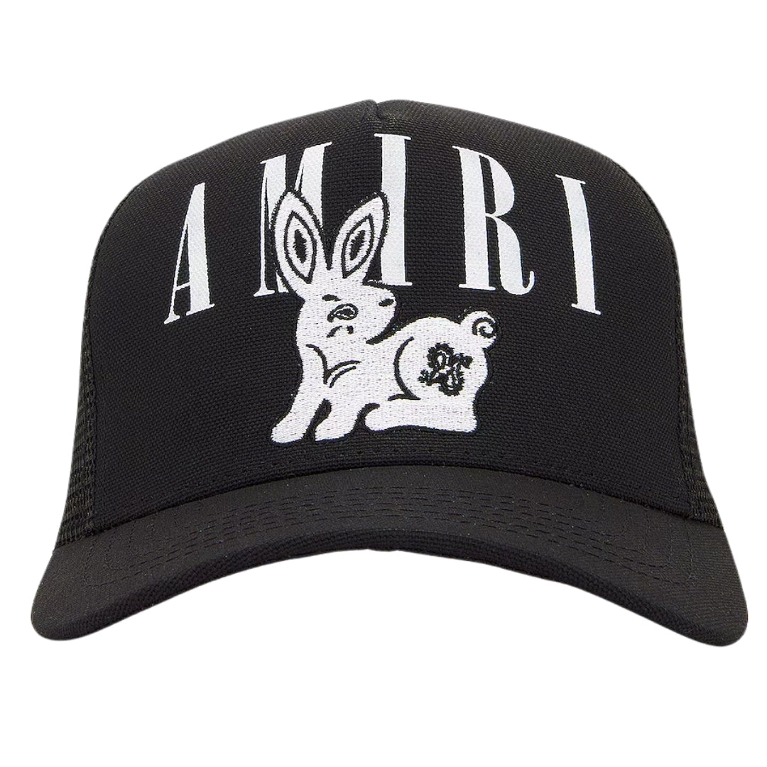 Amiri Bandana Rabbit Logo Black Hat