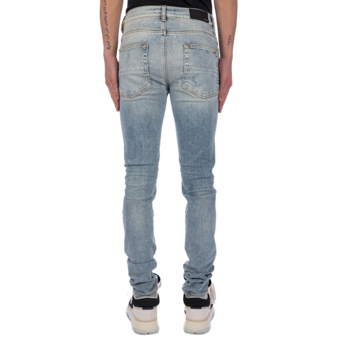 Amiri Tie Dye MX1 Stone Indigo Blue Jeans W30 / 32L