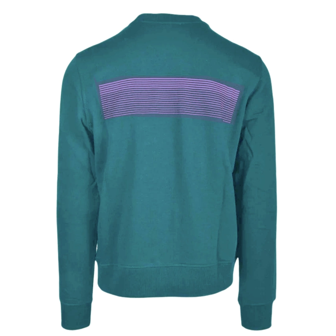 Diesel Striped Logo Blue Sweatshirt S