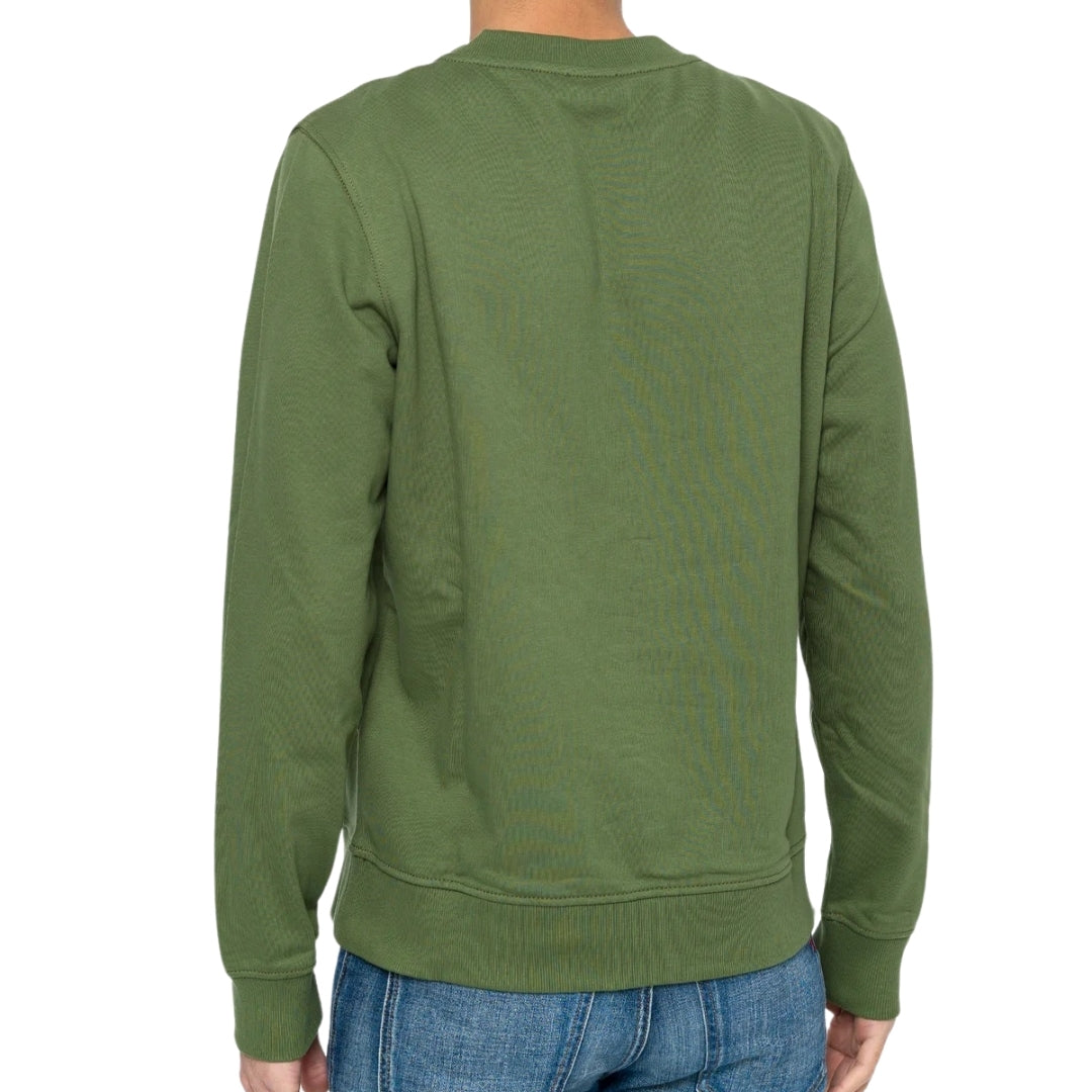 Diesel Destroyed Branded Design Green Sweatshirt S