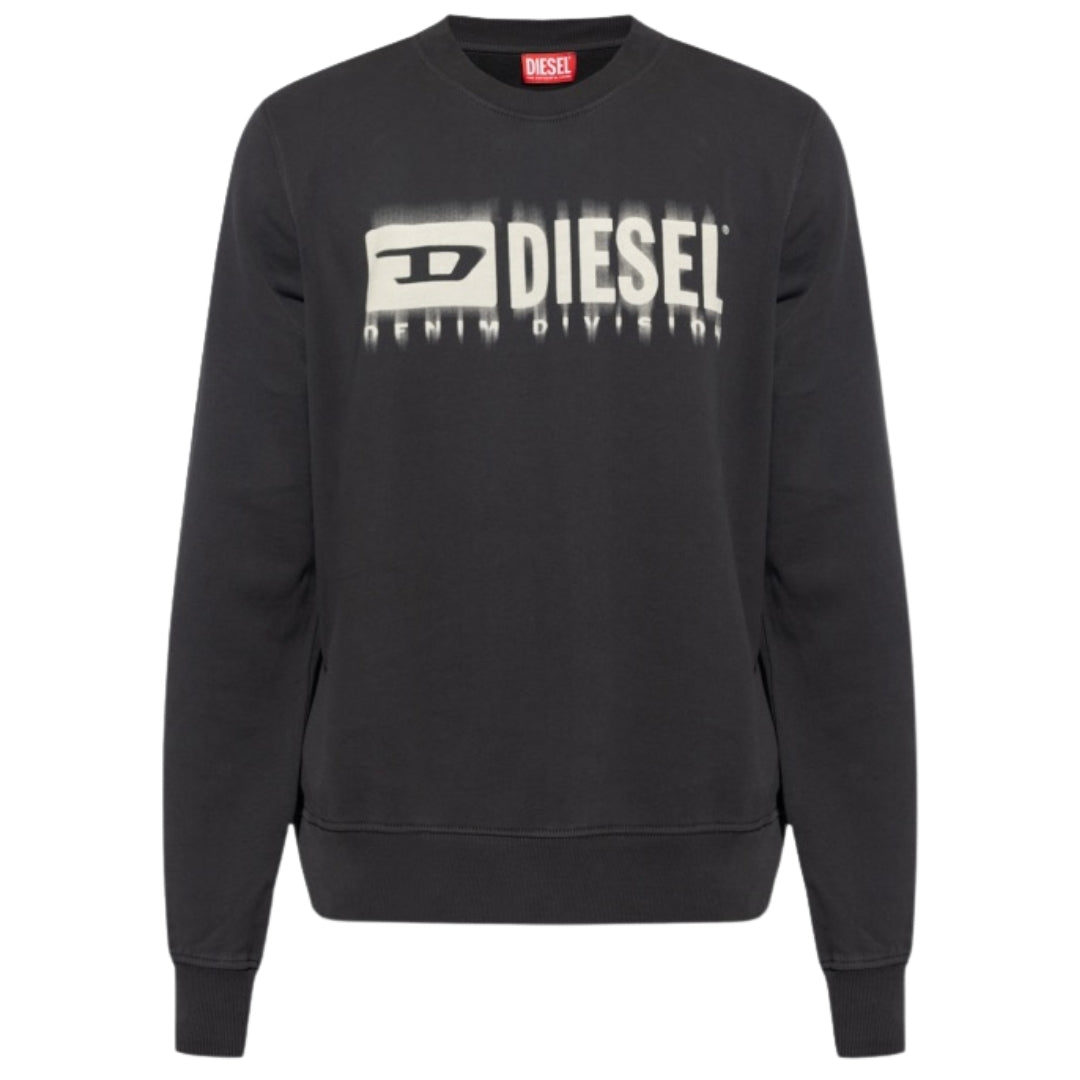 Diesel Blurred Logo Dark Grey Sweatshirt L