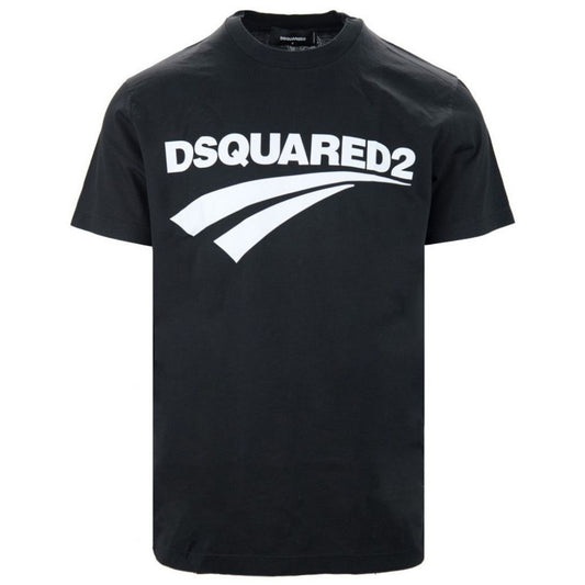 Dsquared2 Cigarette Fit Brand Logo Black T-Shirt XS