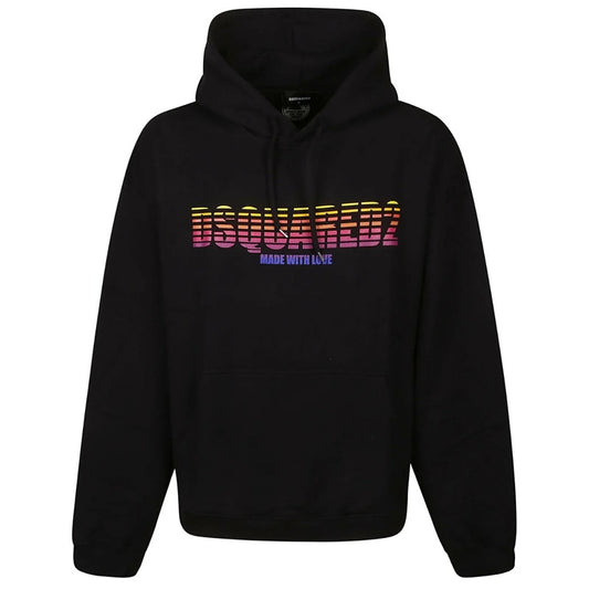 Dsquared2 Made With Love Logo Black Hoodie  S