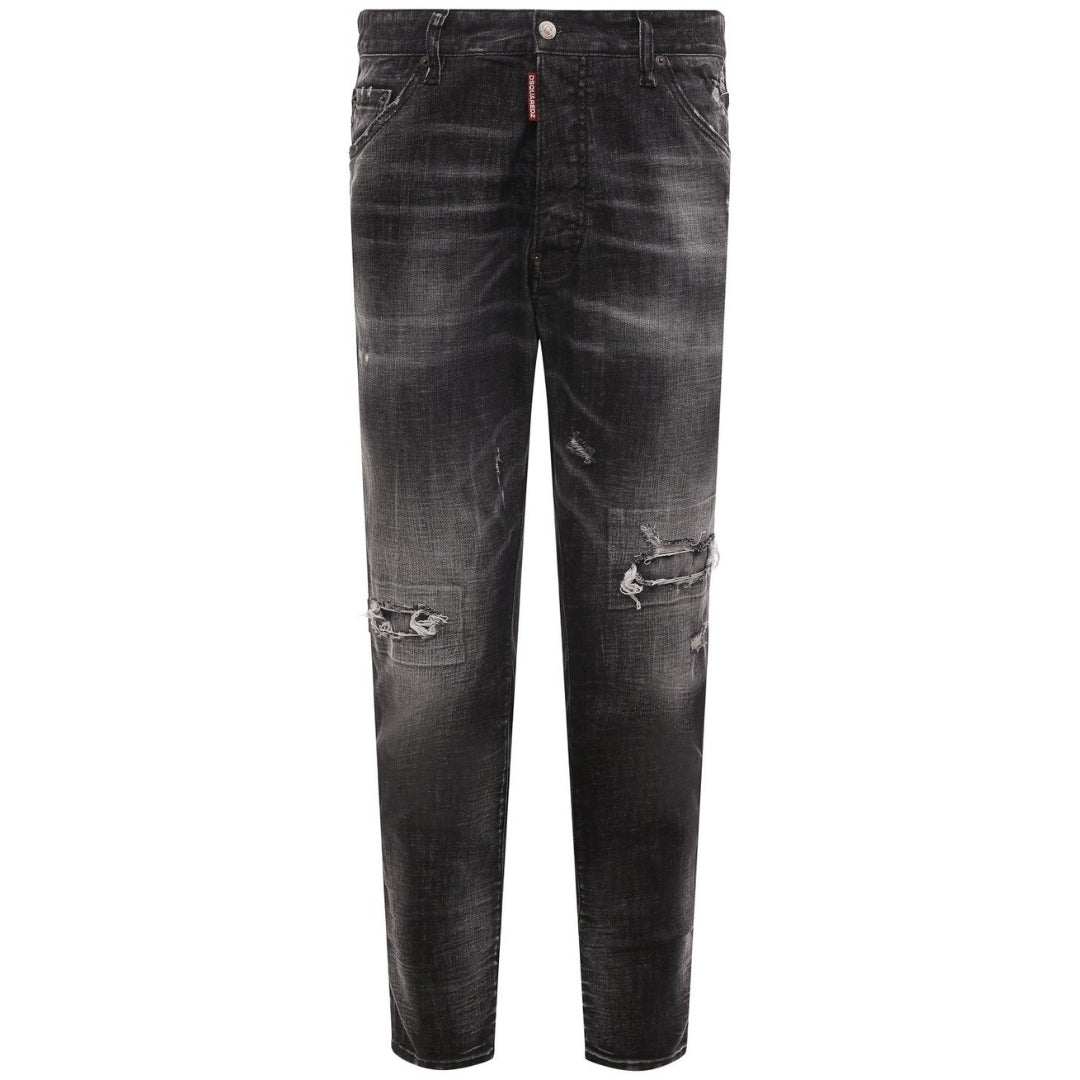 Dsquared2 Relax Long Crotch Reinforced Ripped Black Jeans W32 / 32L