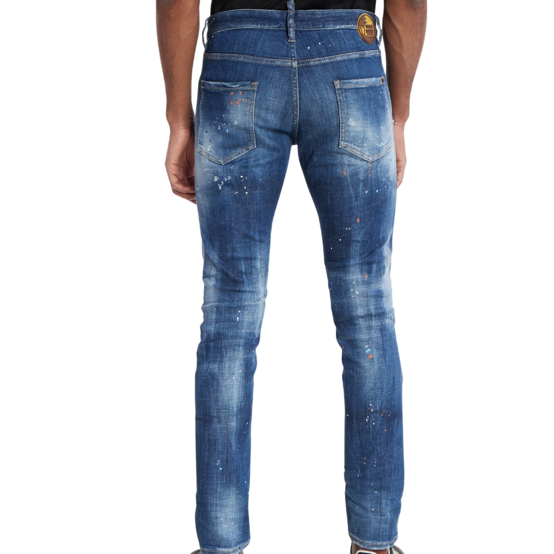 Dsquared2 Cool Guy Jean Blue Reinforced Ripped Wash Jeans  W34 / 32L