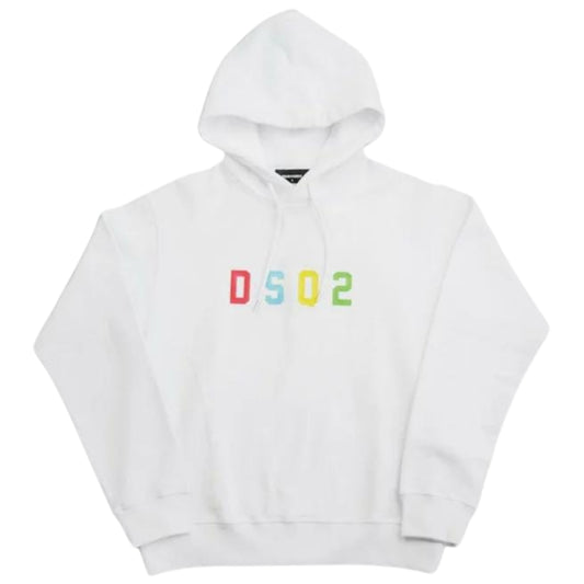 Dsquared2 Multicoloured DSQ2 Logo White Hoodie M
