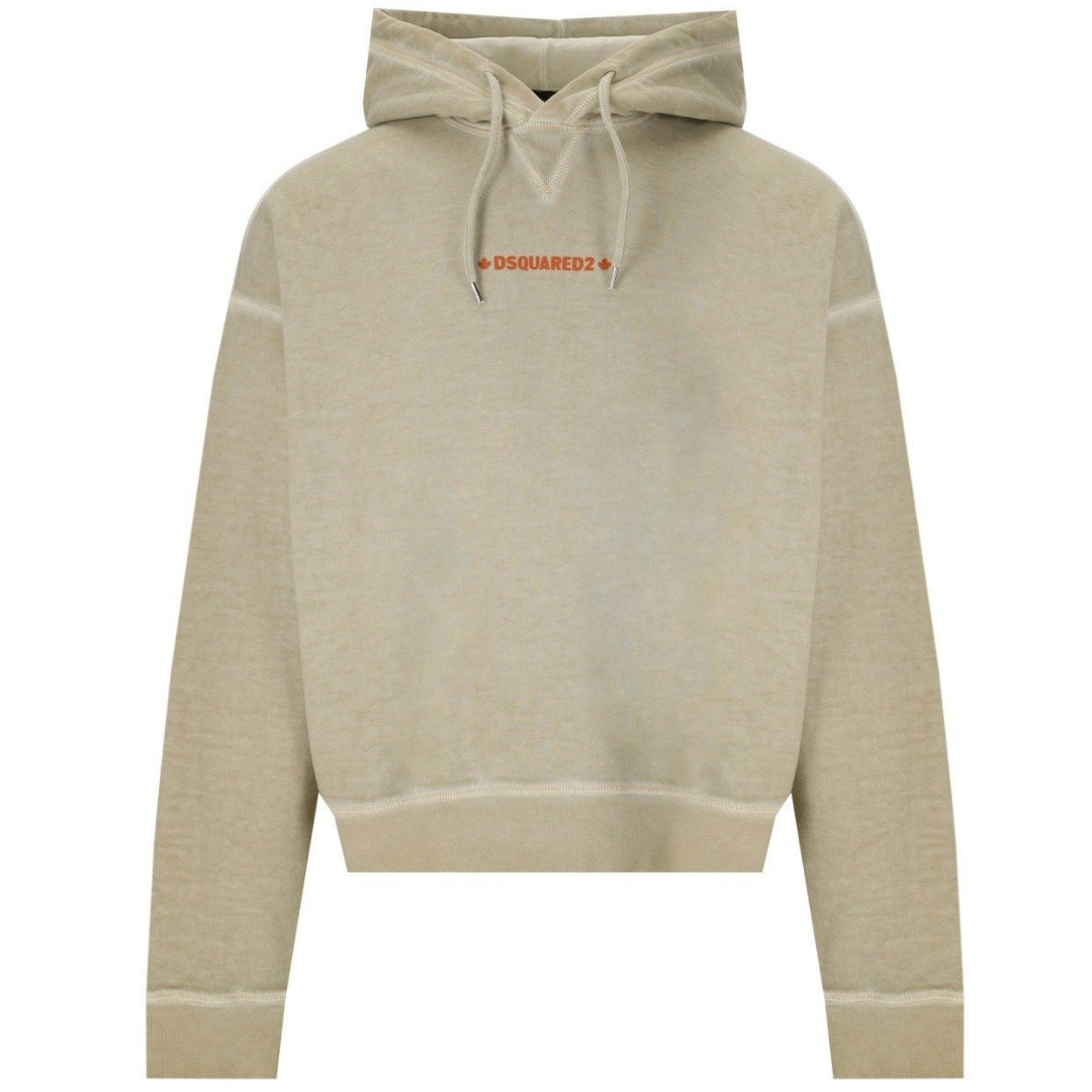 Dsquared2 Cipro Fit Small Logo Mastic Beige Hoodie  S