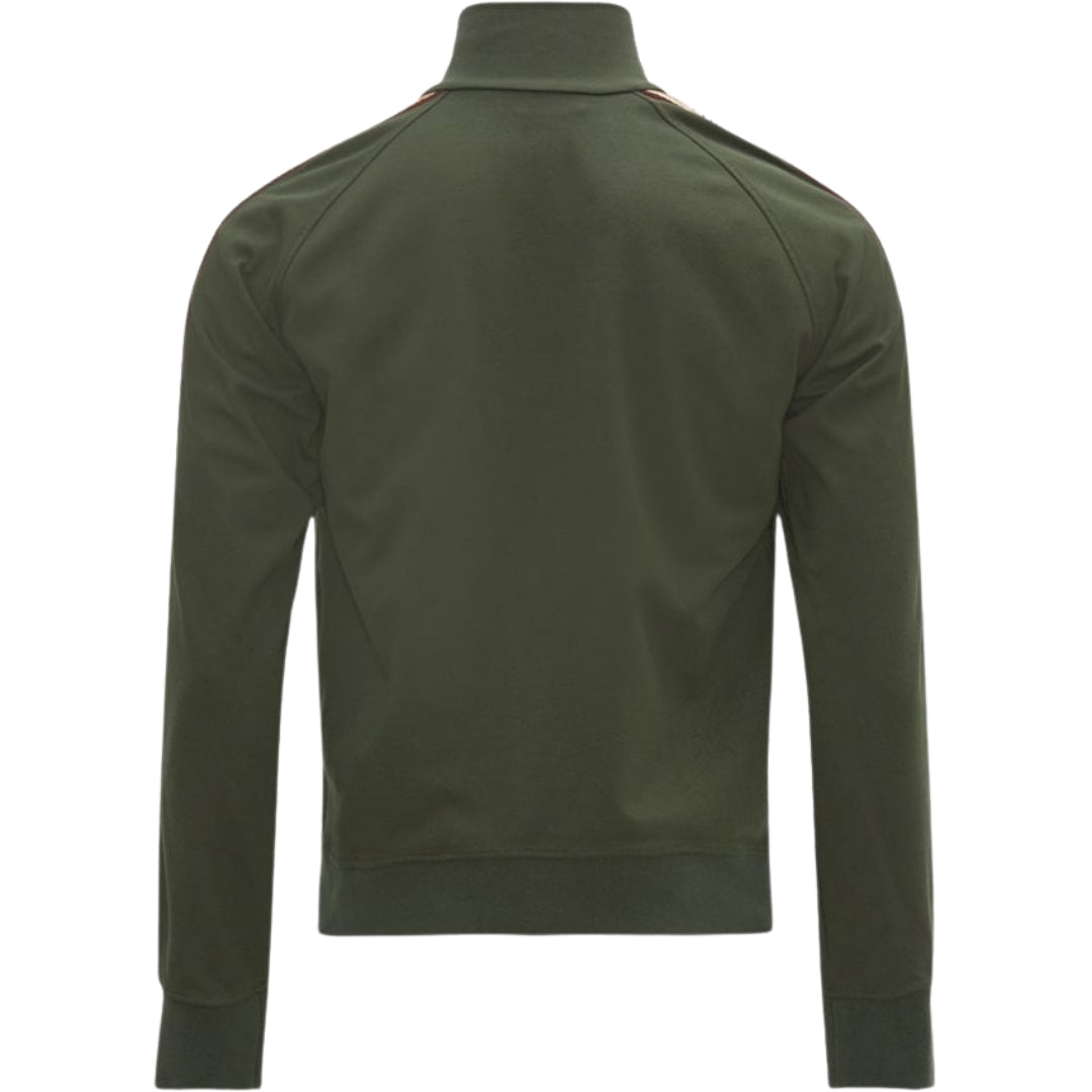 Dsquared2 Taped Sleeves Military Green Zip-Up Sweatshirt M