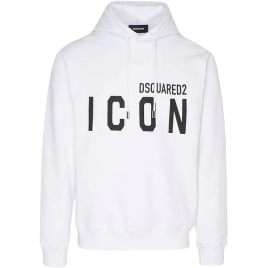 Dsquared2 Regular Fit Icon Logo White Hoodie  S