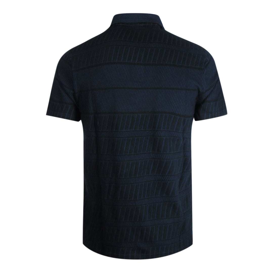 Lyle & Scott Dark Navy Blue Grid Polo Shirt XS