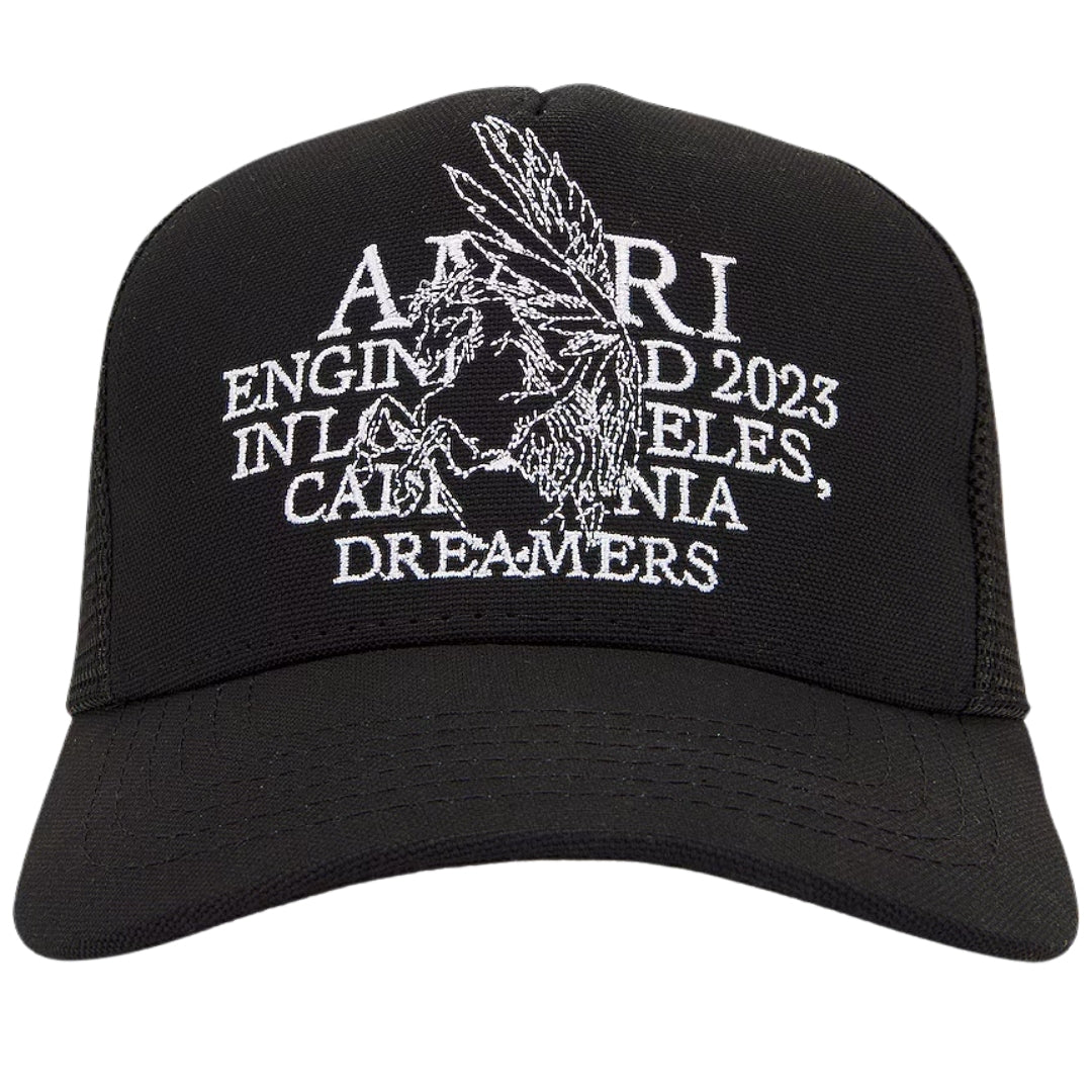 Amiri Pegasus Trucker Black Hat