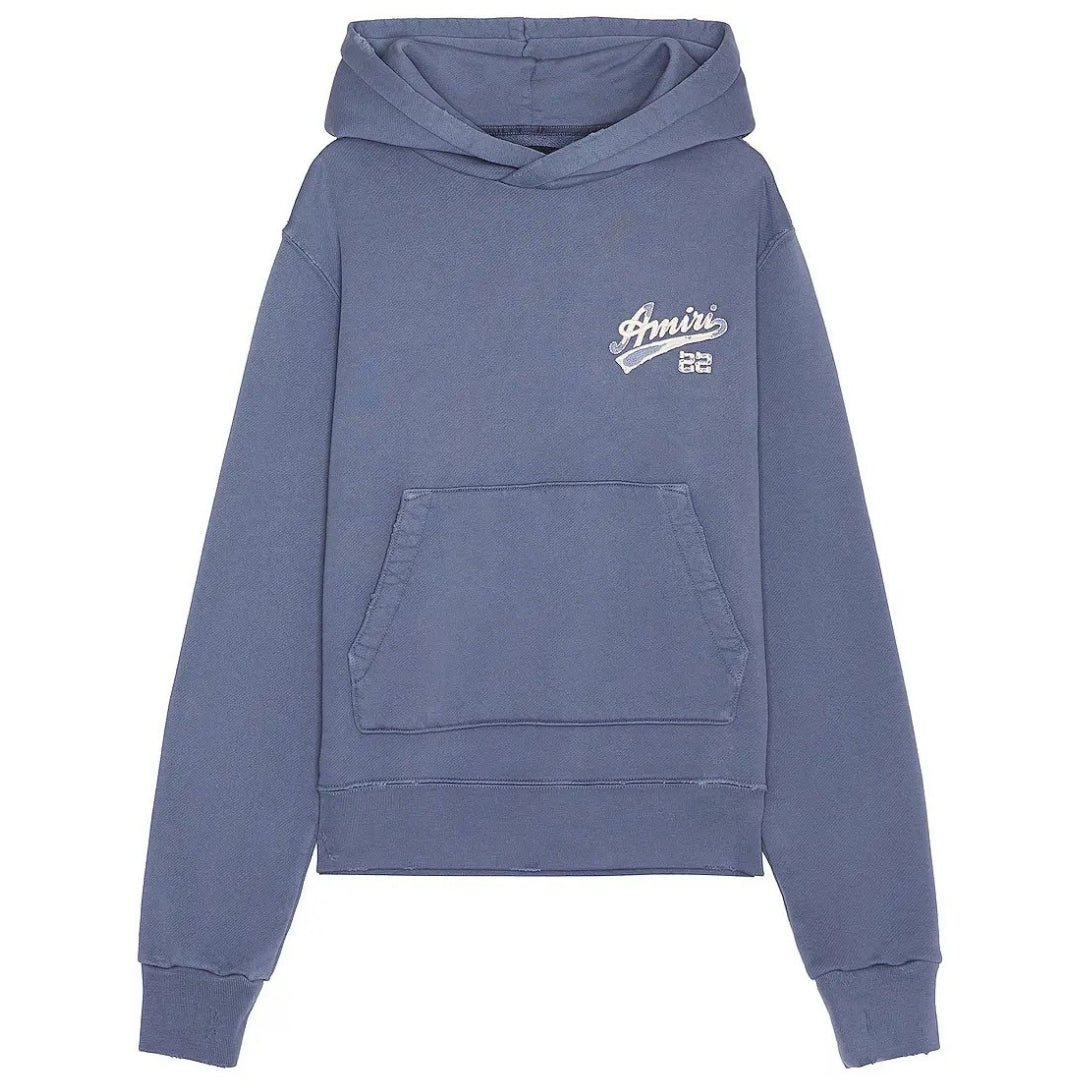 Amiri 22 Logo Blue Hoodie S