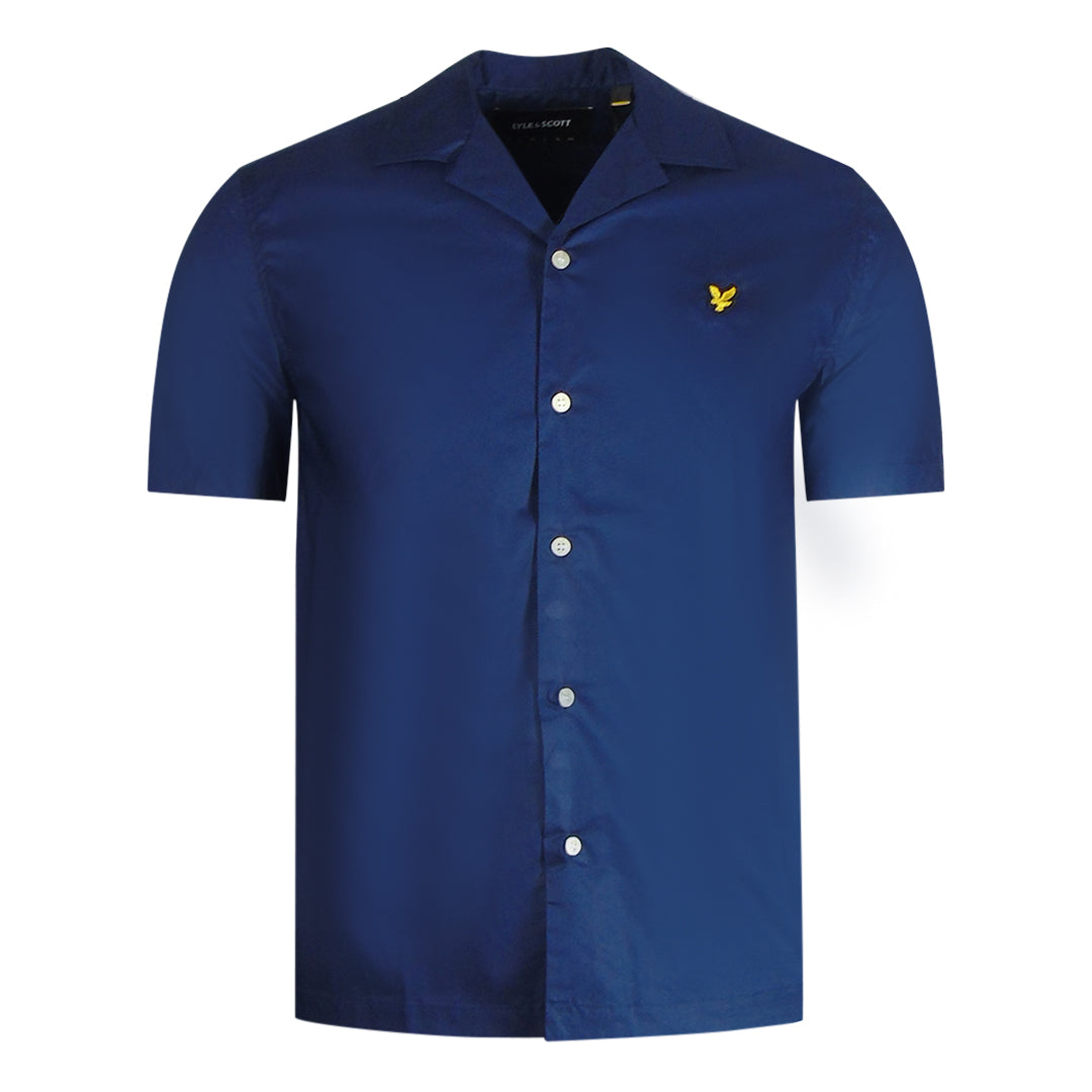 Lyle & Scott Navy Blue Short Sleeve Resort Shirt XS