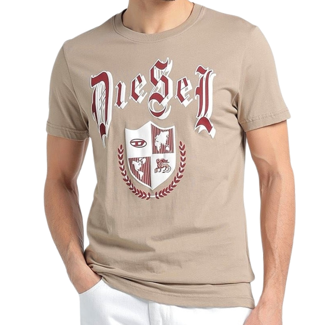 Diesel Medieval Design Dune Beige T-Shirt XXS