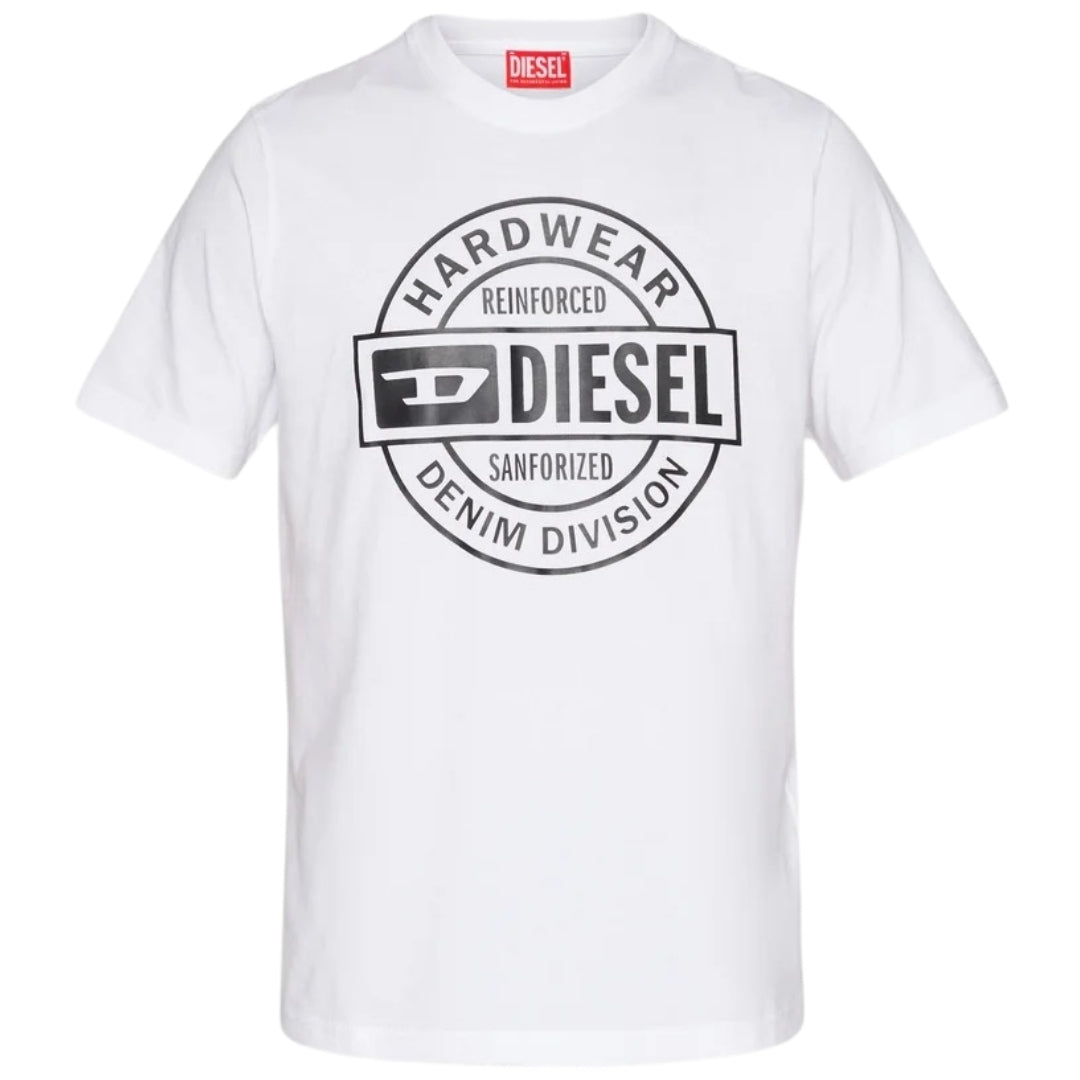 Diesel Hardware Denim Division Logo White T-Shirt M