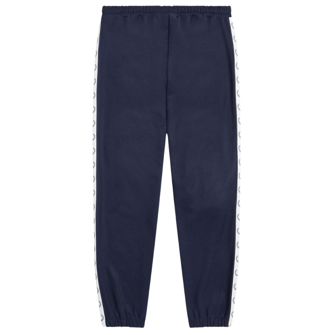 Fred Perry Branded Taped Hem Carbon Blue Sweatpants XS