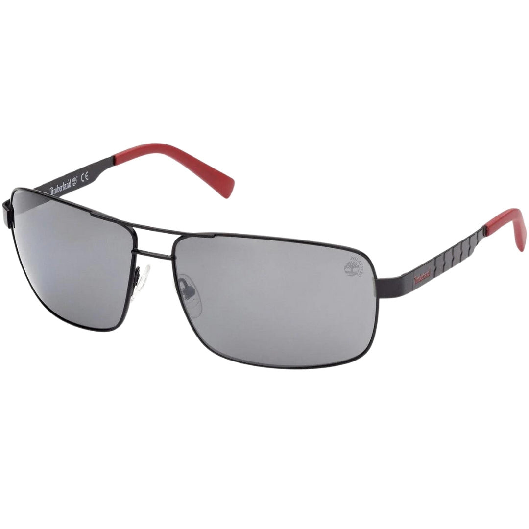 Timberland Matte Black Red Sunglasses