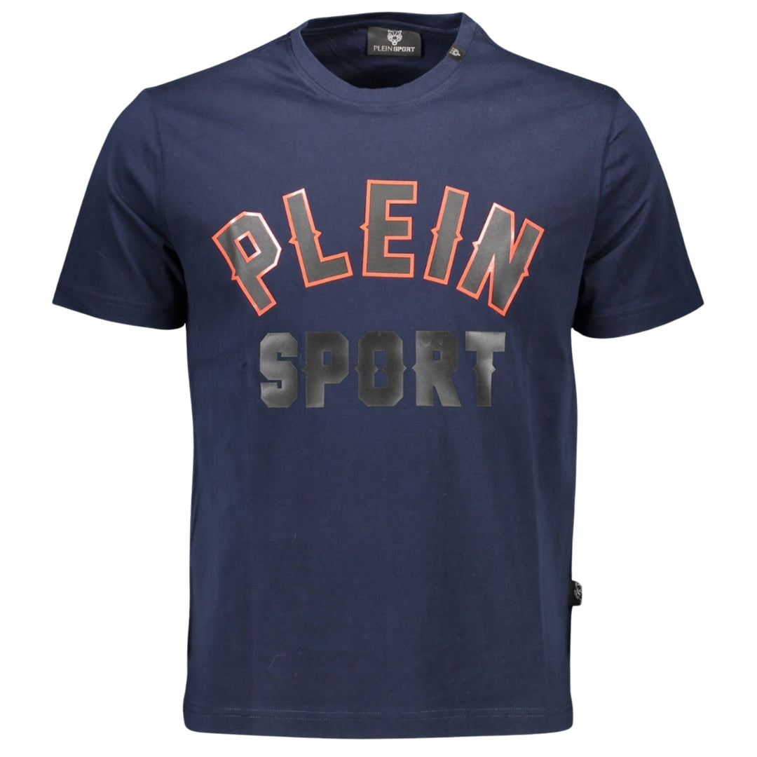 Plein Sport Bold Block Logo Navy Blue T-Shirt