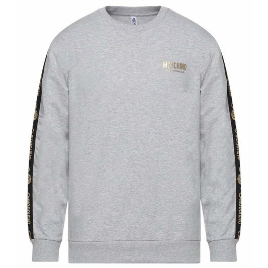 Moschino Bear Tape Logo Grey Sweatshirt