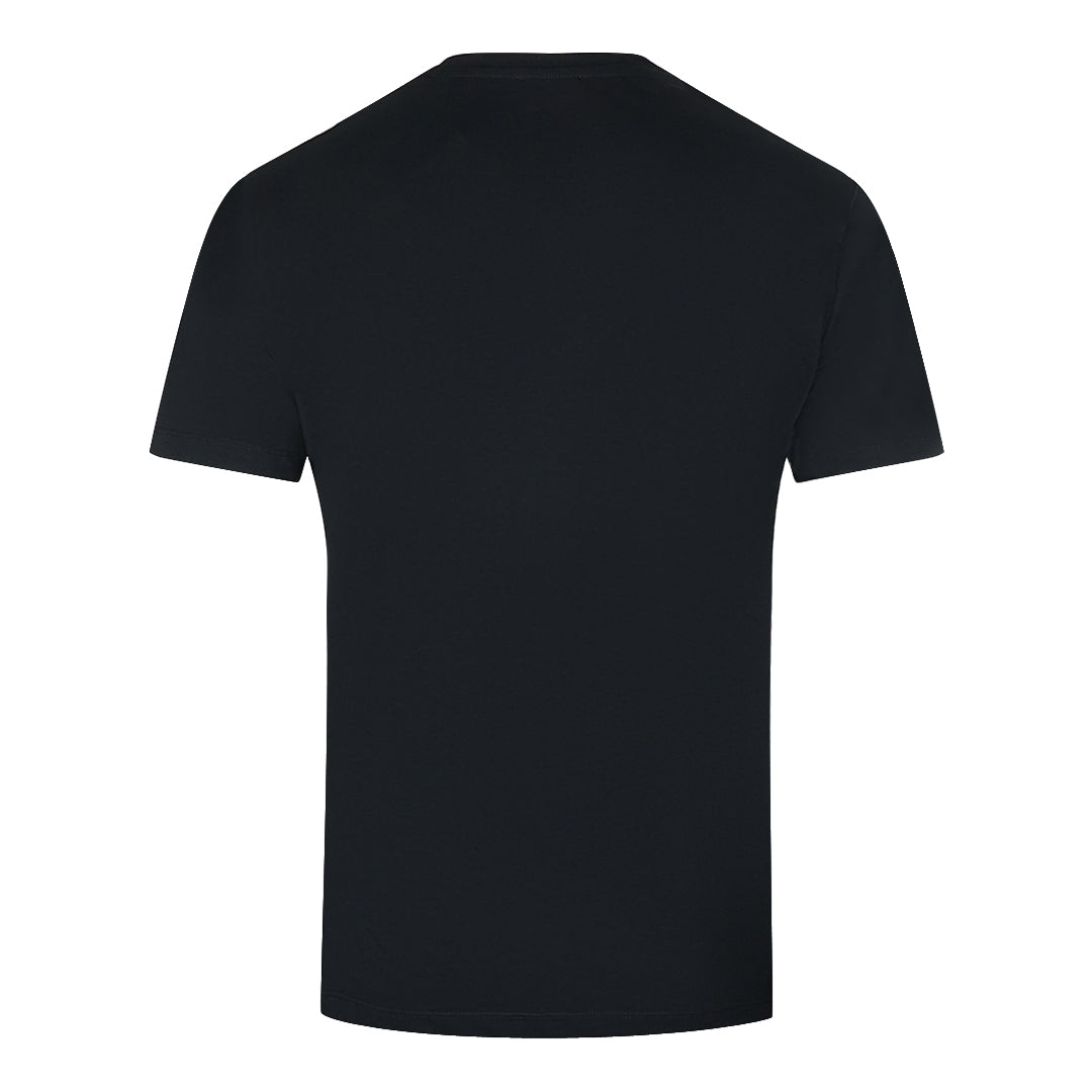 Balmain Brand Embossed Logo Black T-Shirt