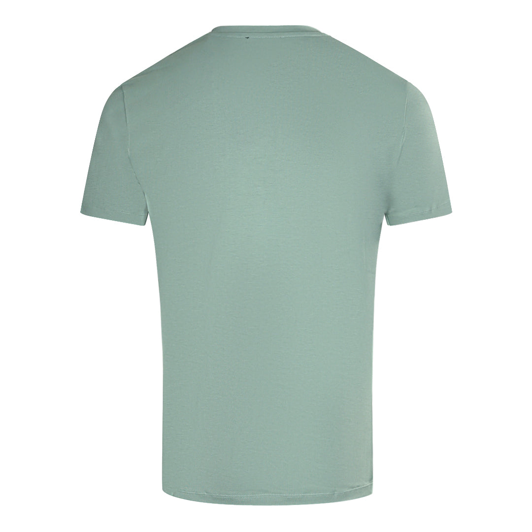 Balmain Brand Embossed Logo Green T-Shirt