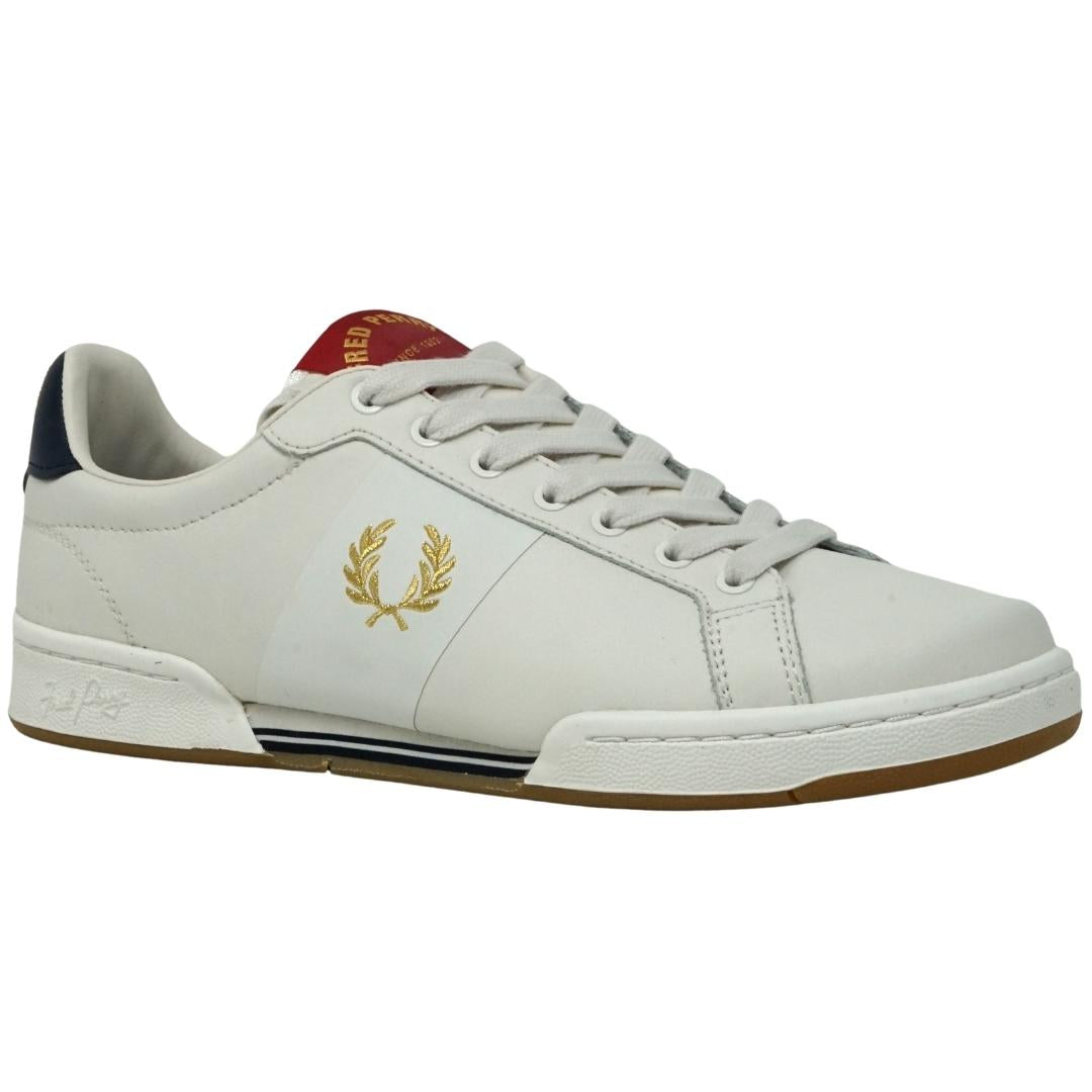 Fred Perry B1258 162 White Leather Trainers