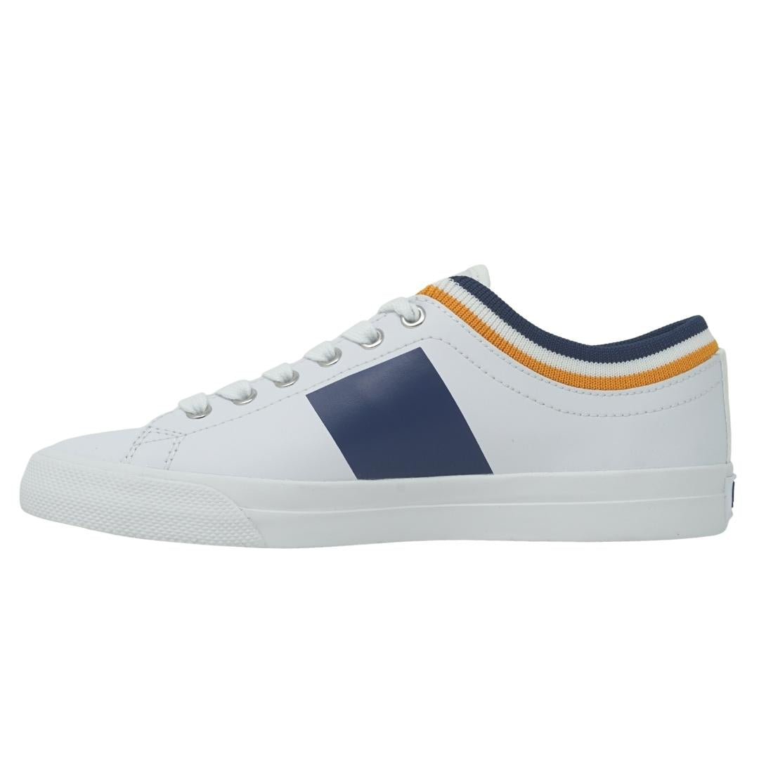 Fred Perry Underspin Tipped Cuff Leather Mens White Trainers