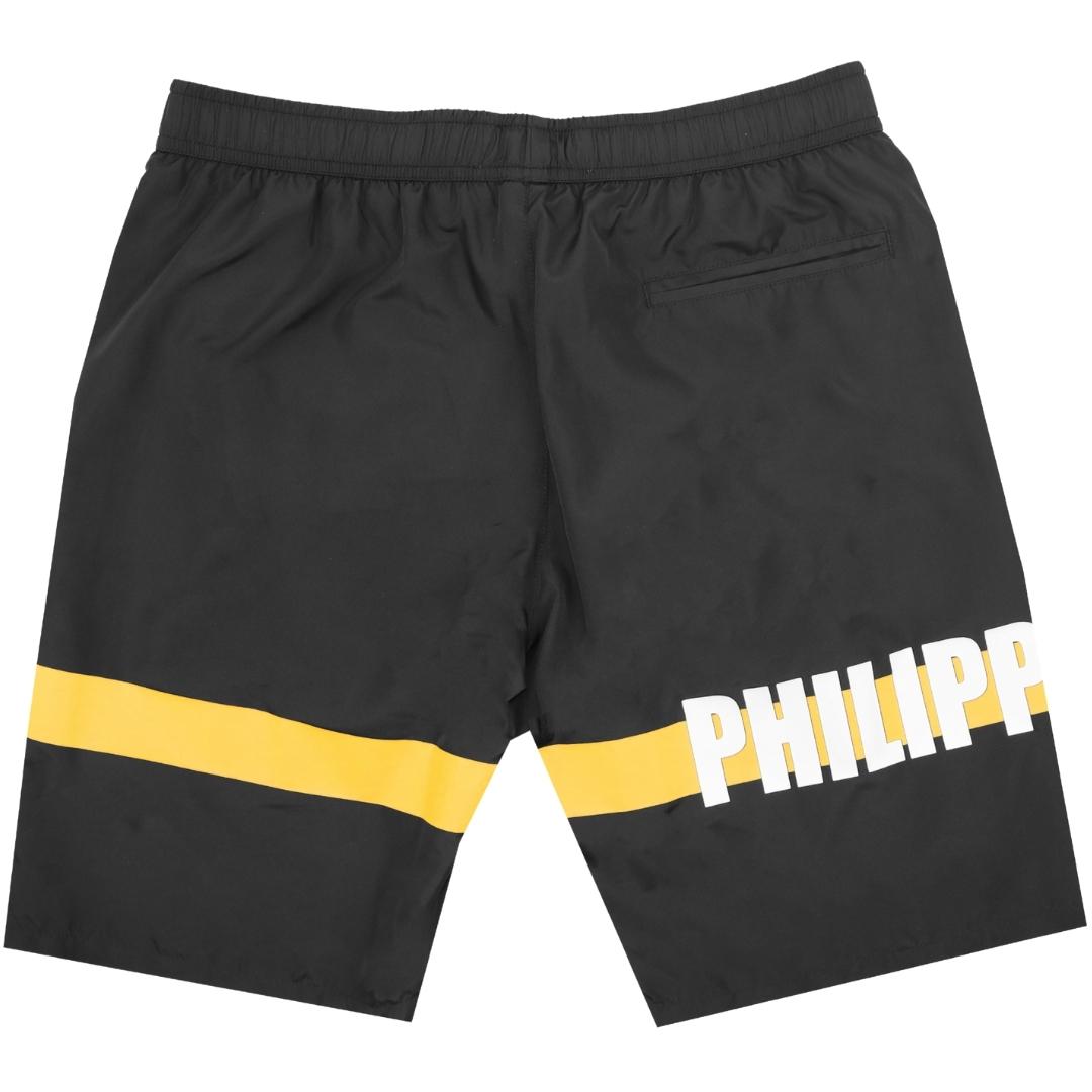 Philipp Plein TM Skull And Bones Black Swim Shorts