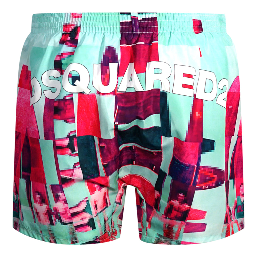 Dsquared2 Abstract Design Blue Short Swim Shorts