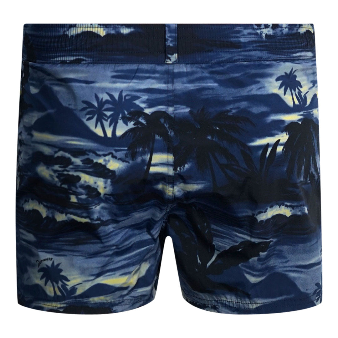 Dsquared2 Tropical Wave Design Blue Swim Shorts