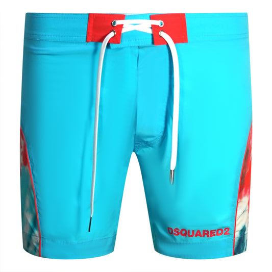 Dsquared2 Tie Dye Design Blue Swim Shorts