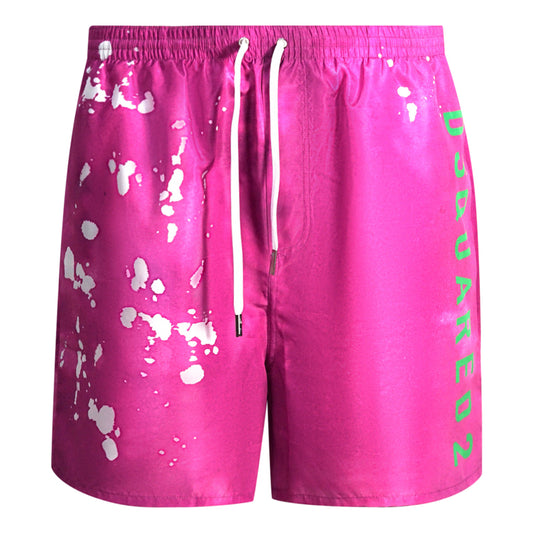 Dsquared2 Acid Wash Pink Swim Shorts