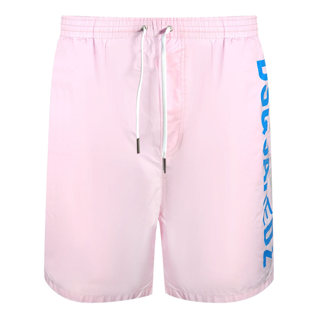 Dsquared2 Large Logo Pink Swim Shorts