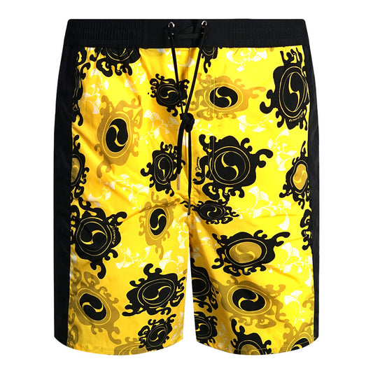 Dsquared2 Floral All-Over Design Yellow Swim Shorts