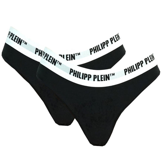 Philipp Plein Black Underwear Thongs Two Pack