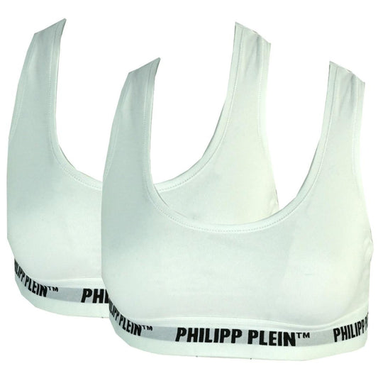 Philipp Plein White Underwear Sports Bra Two Pack