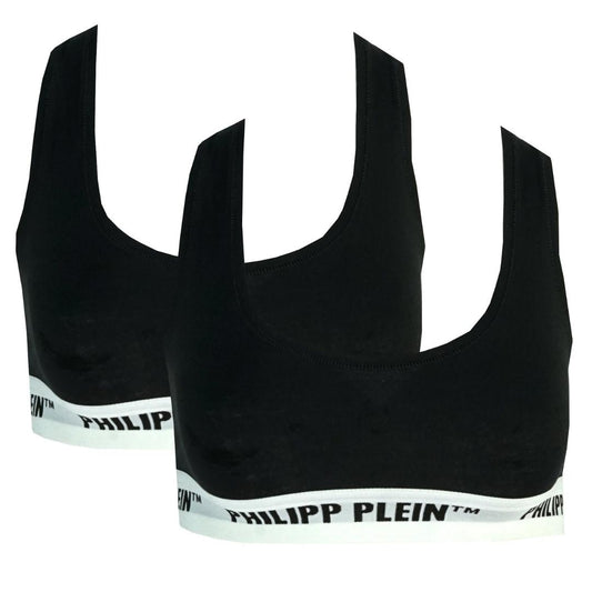 Philipp Plein Black Underwear Sports Bra Two Pack