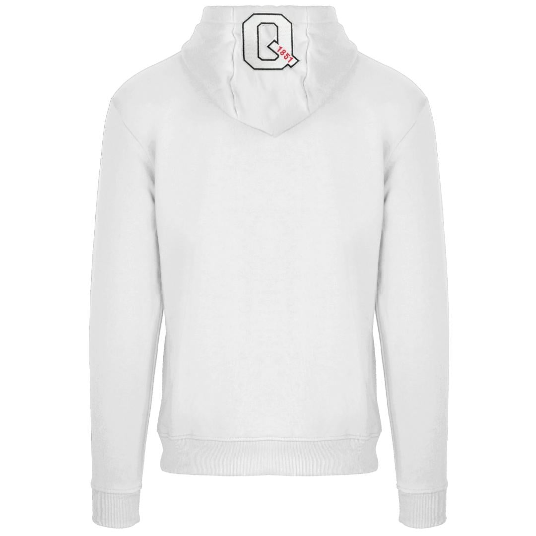 Aquascutum Classic Large A Logo White Zip-Up Hoodie