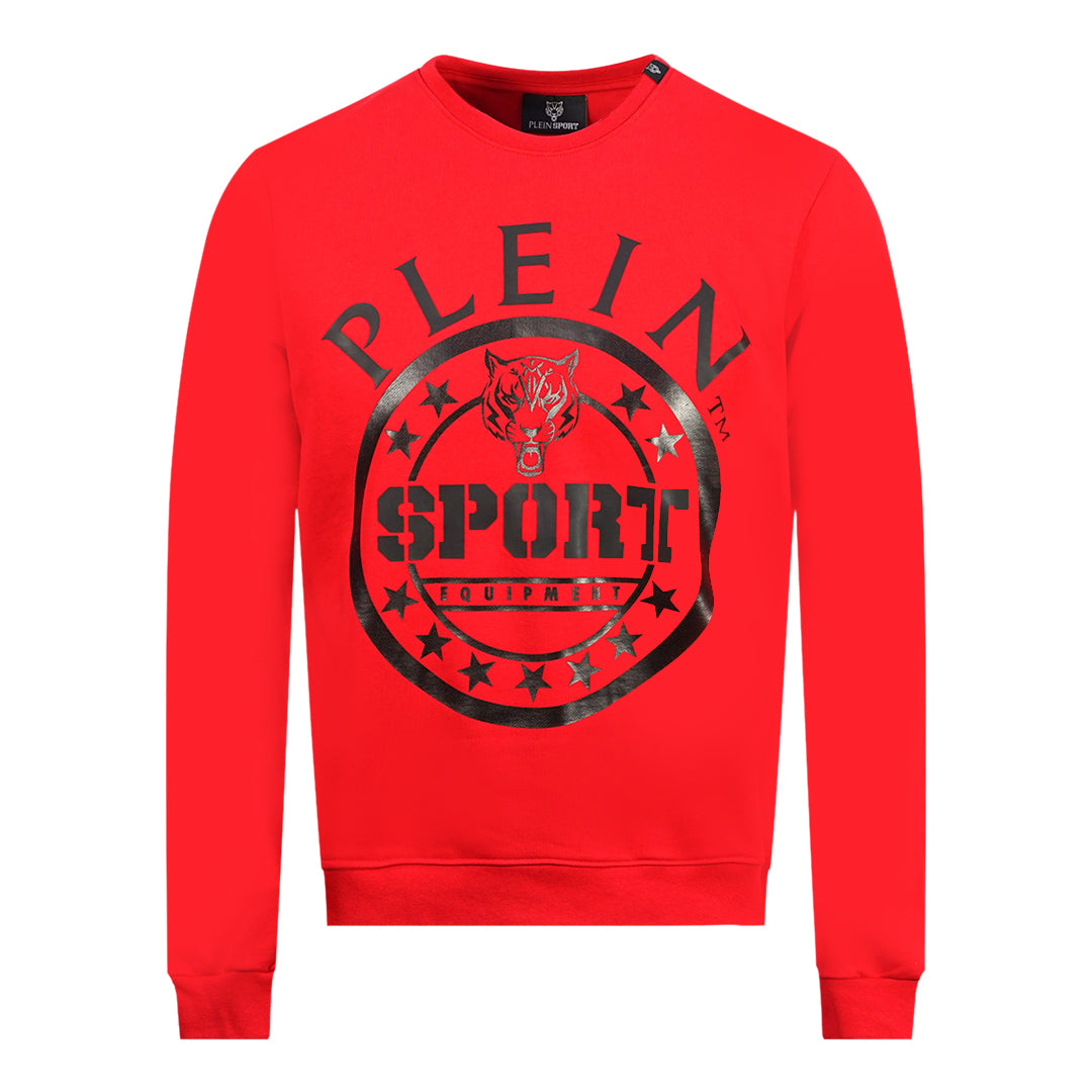 Philipp Plein Sport Circle Logo Red Jumper