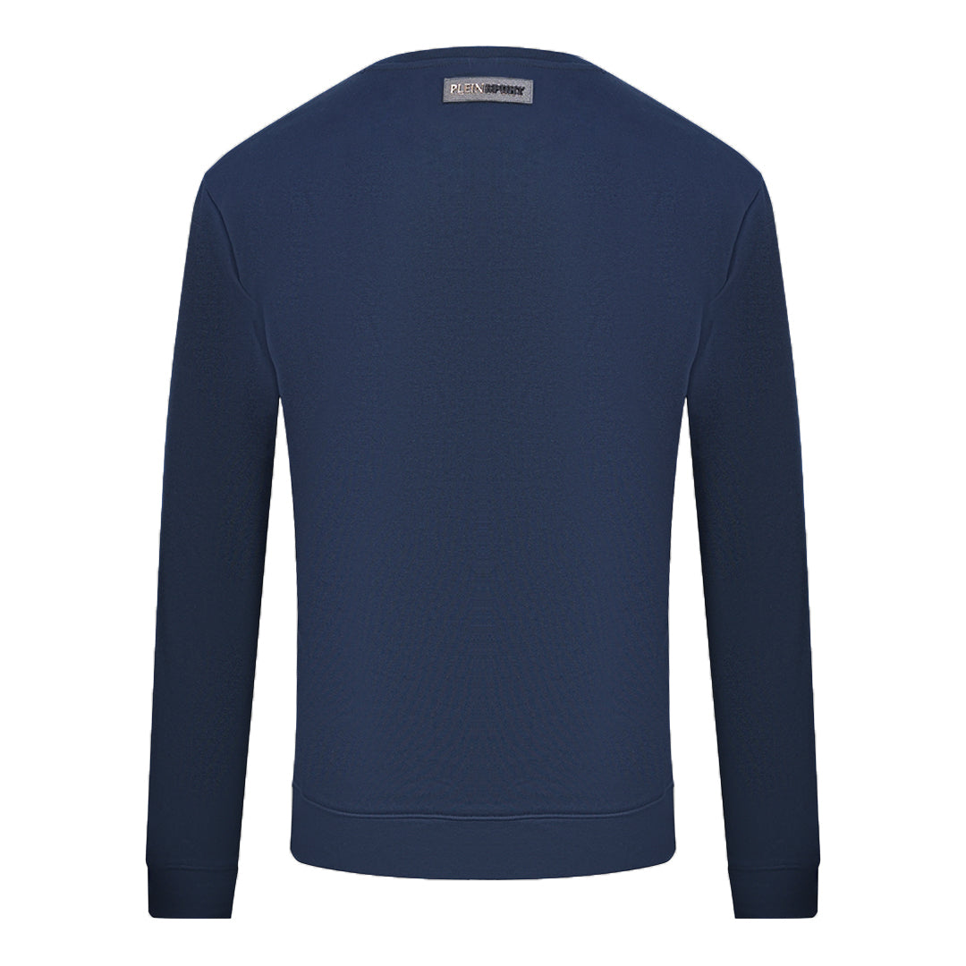 Philipp Plein Sport Circle Logo Navy Blue Jumper