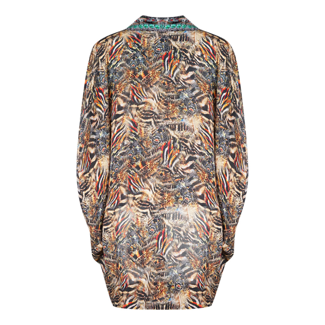 Inoa Golden Eagle Multicoloured Short Kimono