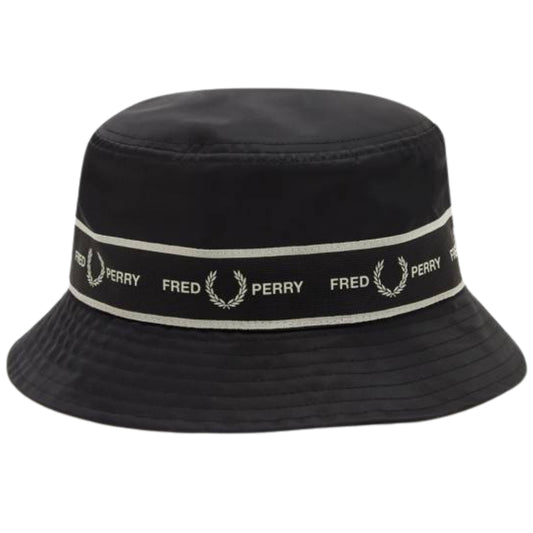 Fred Perry Graphic Tape Black Bucket Hat